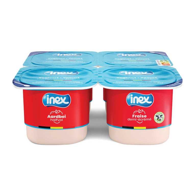 Inex yogh aardbei 24x125gr