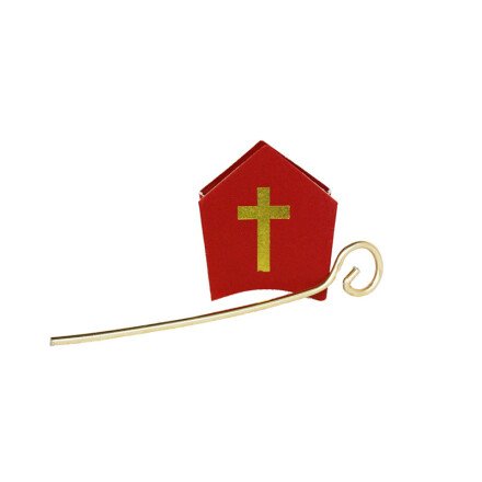 Leman 1056376 Staf en mijter 3x4cm 36st