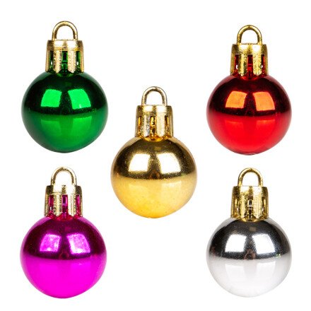 Leman 1059910 kerstballen gekleurd 2,5cm 100st