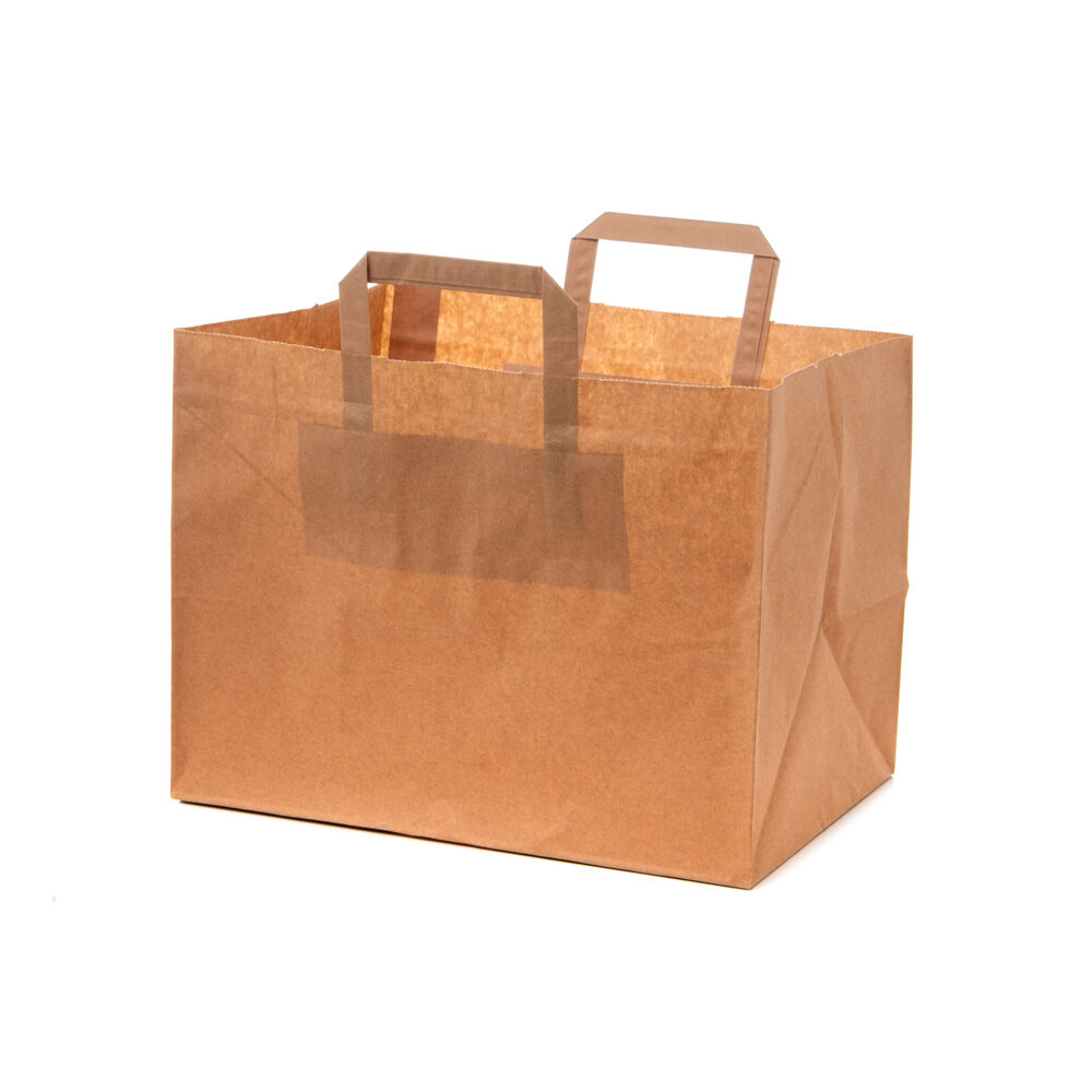 Draagtas Kraft bruin32x22x26cm 250st