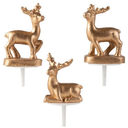 Leman 1015096 rendieren goud pol. 4cm 64st