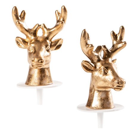 Leman 1015392 rendierhoofd goud 4,5cm 24st