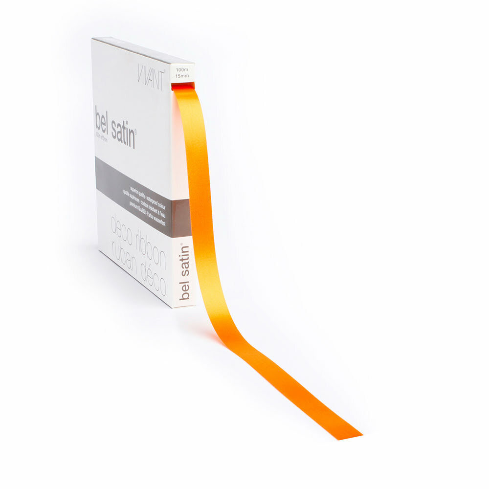 Lint belsatin oranje 15mm 100M