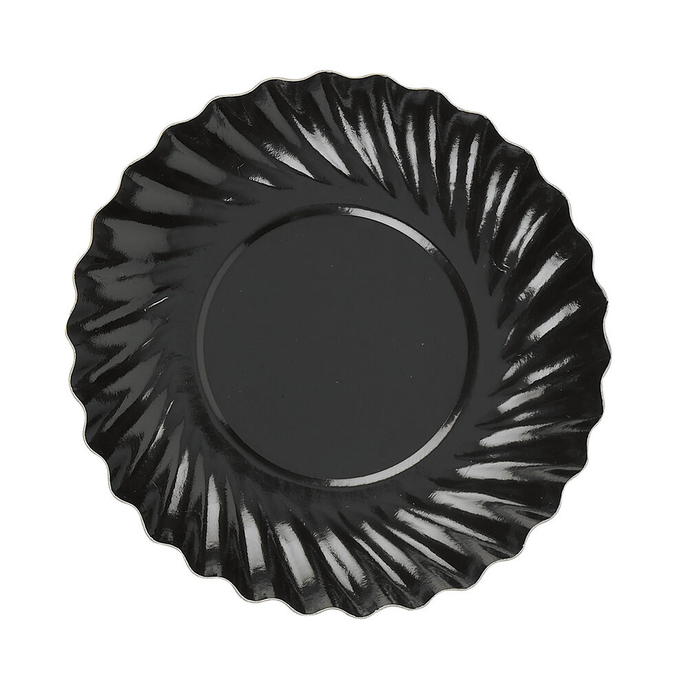 Bordje rond 5,5cm zwart 100st