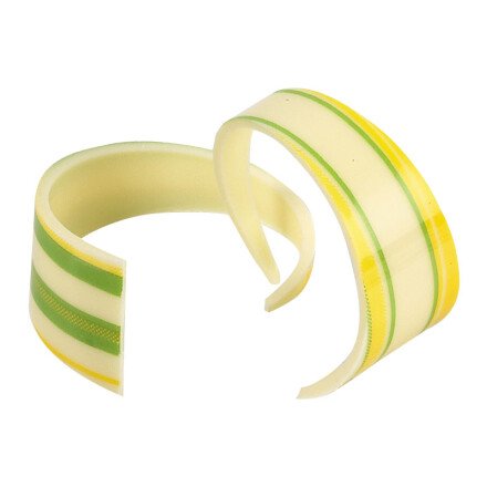 Leman 2034636 krul met groen en gele veeg 4cm 72st