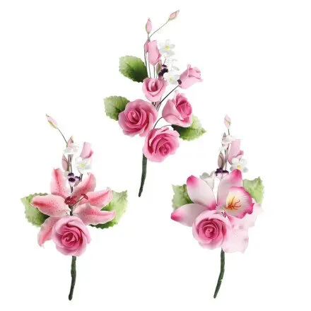 Leman 1066031 bloemenboeket roze H15 6