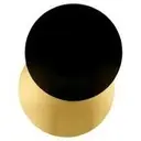 Rondel goud/zwart 14cm 100st