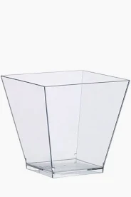 Potje vierkant mini 60ml transparant 1000st