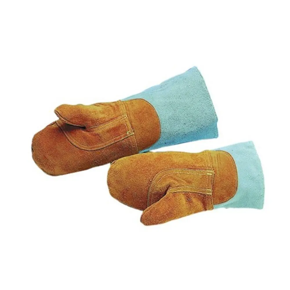 Ovenwanten met manchet leder 18 cm