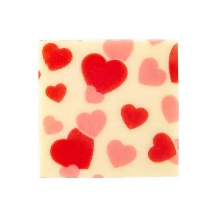 Leman 2068046 vierkant hartjes 3x3cm 220st