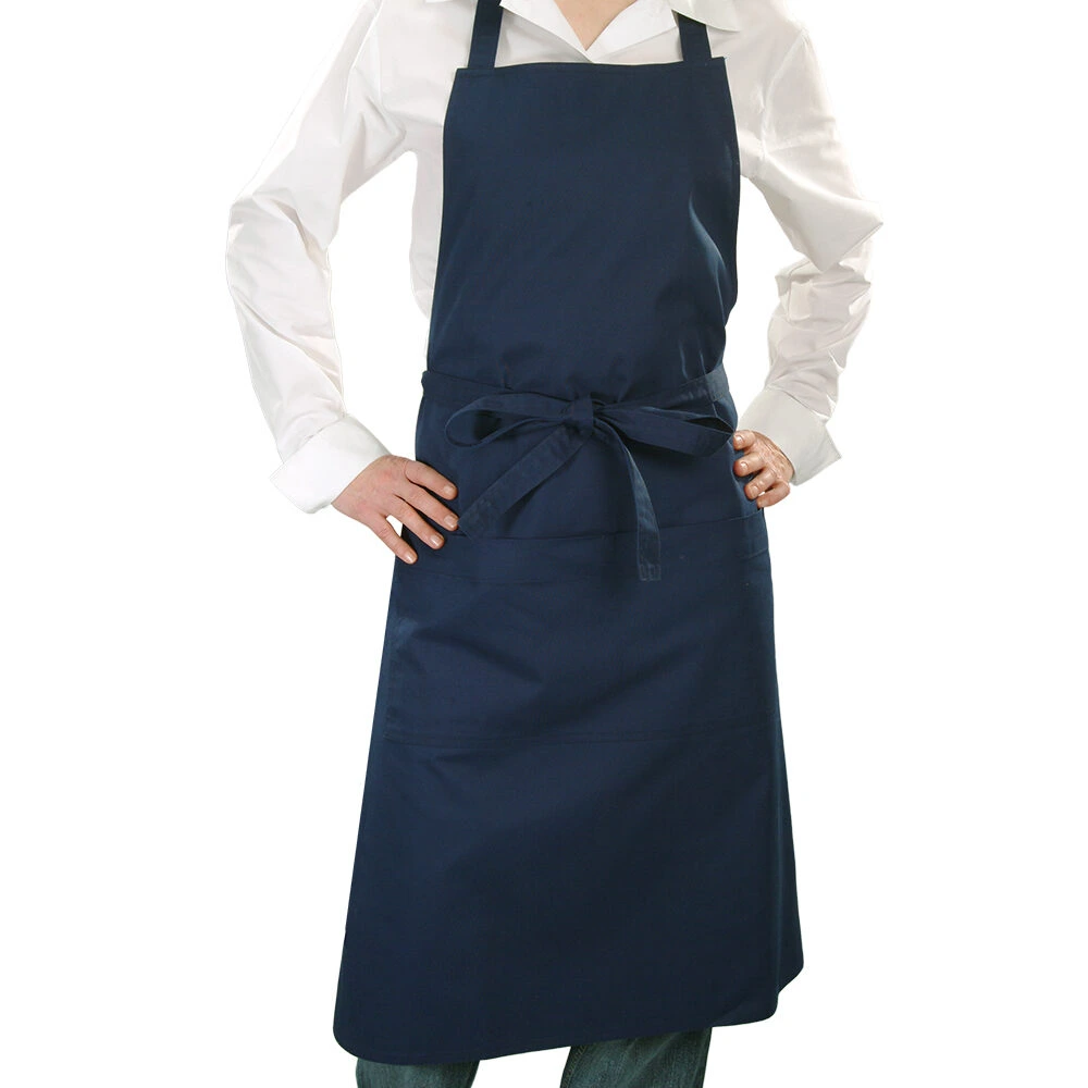 Schort lang blauw