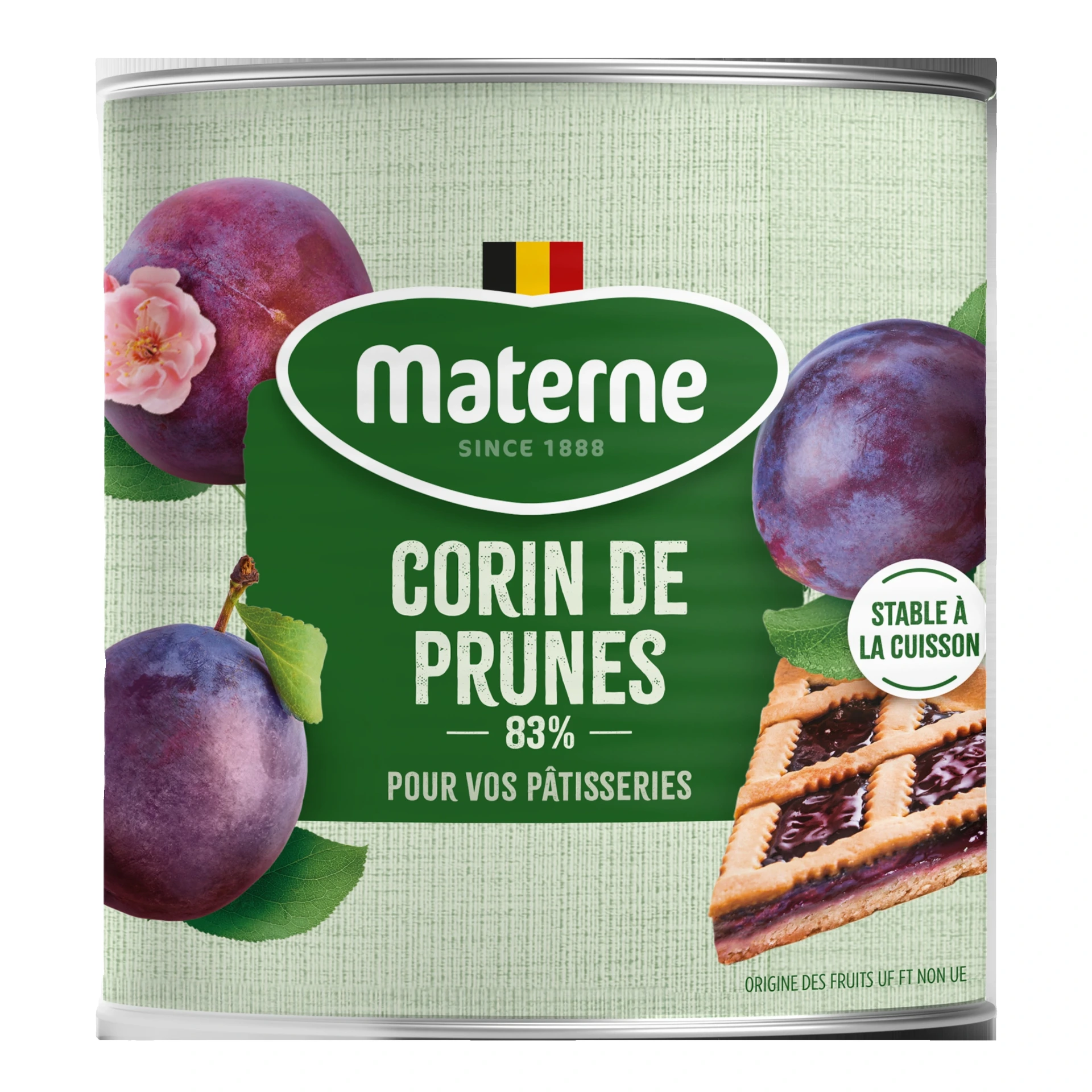 Pruimen corin 6x3kg blik materne